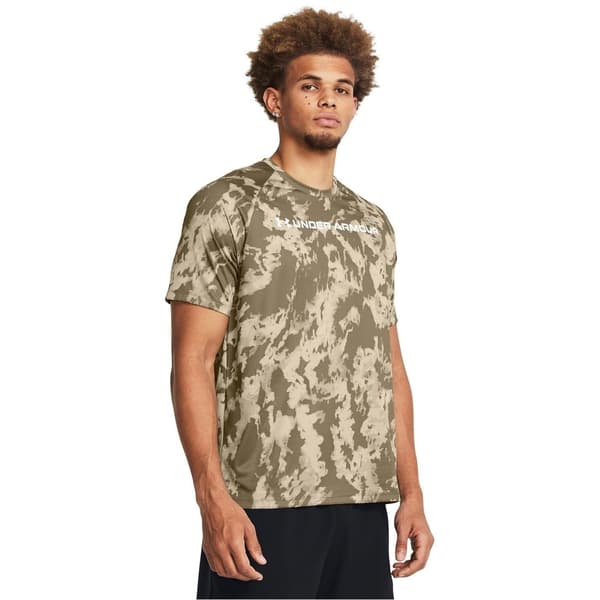 Under Armour Herr Camo Technical Regular T-Shirt S Khakigrön Khaki Green S
