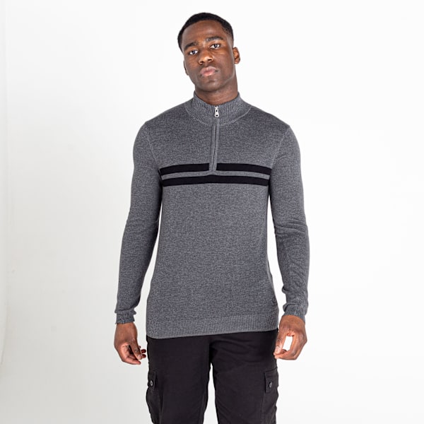 Dare 2B Unite Us Stickad Halvzip Sweatshirt XL Charcoal G Charcoal Grey/Black XL