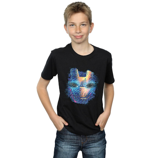 Marvel Boys Iron Man Distressed Head T-shirt 9-11 år Svart Black 9-11 Years