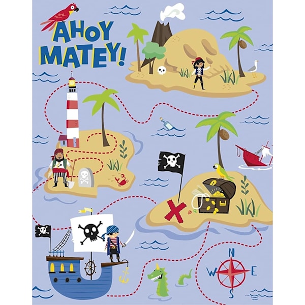 Unik fest Ahoy Matey! Piratkarta Spel En Storlek Flerfärgad Multicoloured One Size