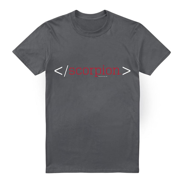 Scorpion Herr Logo T-Shirt 4XL Kolgrå Charcoal 4XL