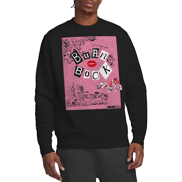 Mean Girls Unisex Vuxen Burn Book Sweatshirt S Svart Black S