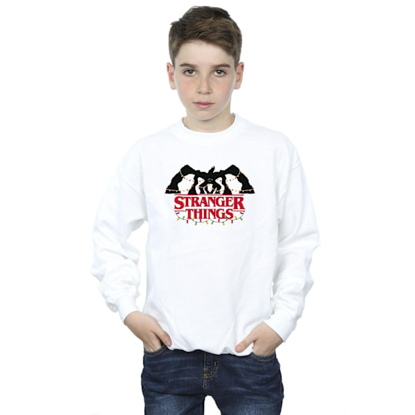 Netflix Boys Stranger Things Demogorgon Julbelysning Sweatshirt White 7-8 Years