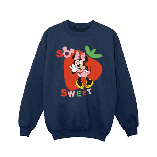 Disney Girls Minnie Mouse So Sweet Strawberry Sweatshirt 5-6 år Navy Blue 5-6 Years