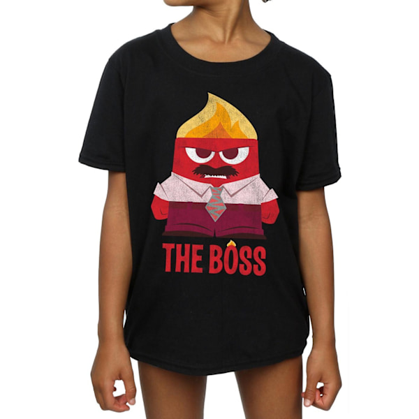 Disney Girls Inside Out Anger The Boss Bomull T-shirt 9-11 År Black 9-11 Years