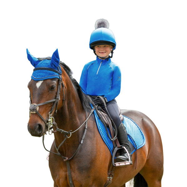 Hy Sport Active Girls Young Rider Base Layer Top 9-10 Years Jew Jewel Blue 9-10 Years
