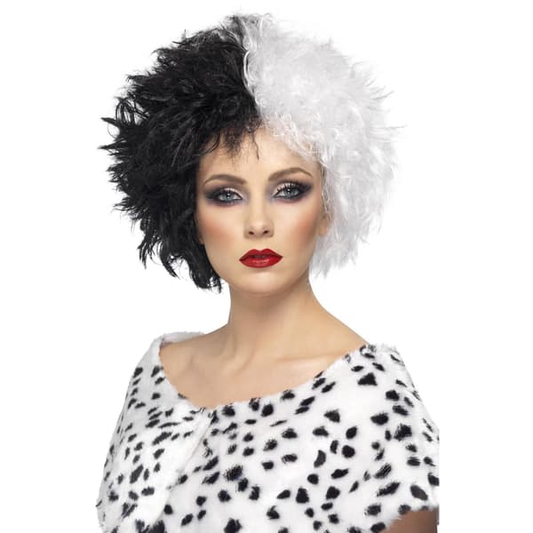 Smiffys Dam/Dam Evil Madame Evil Peruk One Size Svart/Vit Black/White One Size
