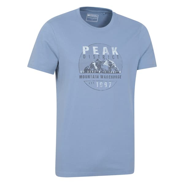 Mountain Warehouse Peak District kortärmad T-shirt för män M B Blue M