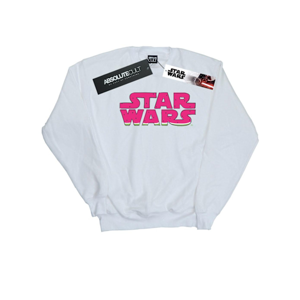 Star Wars Mens Watermelon Logo Sweatshirt XXL Vit White XXL