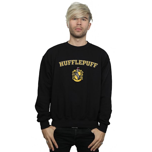 Harry Potter Hufflepuff Crest Sweatshirt för män, 4XL, svart Black 4XL