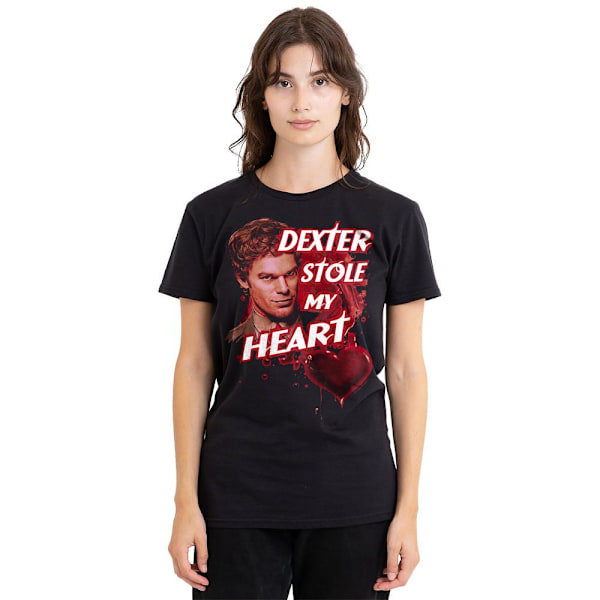 Dexter Unisex Vuxen Blodigt Hjärta T-Shirt M Svart Black M