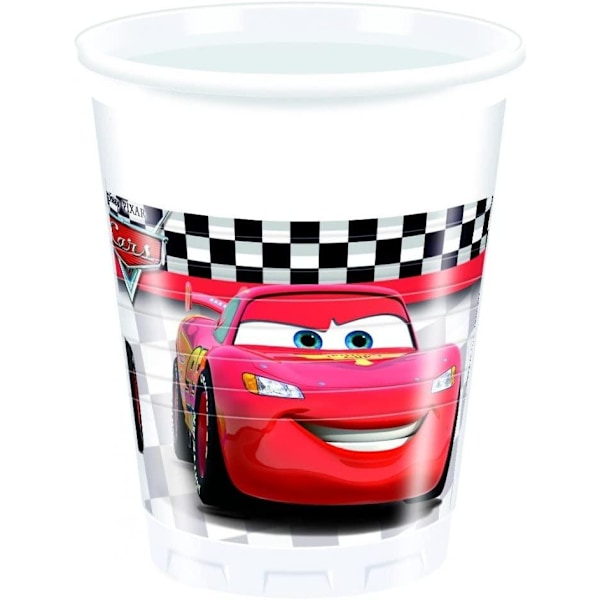 Cars Lightning McQueen Party Cup (8-pack) One Size Vit/Röd White/Red/Black One Size