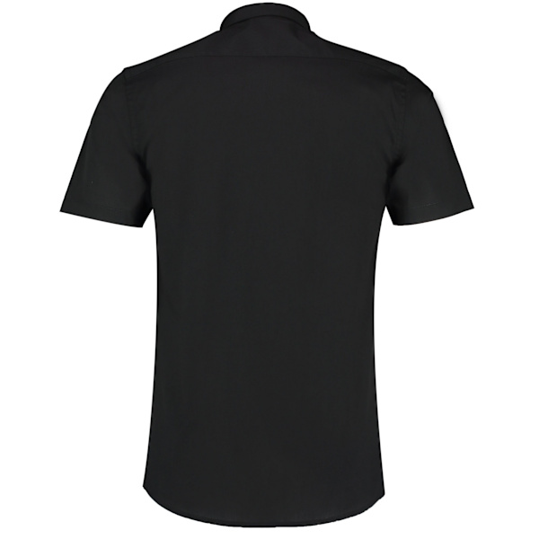 Kustom Kit Herr Poplin Kortärmad Skjorta 16in Svart Black 16in