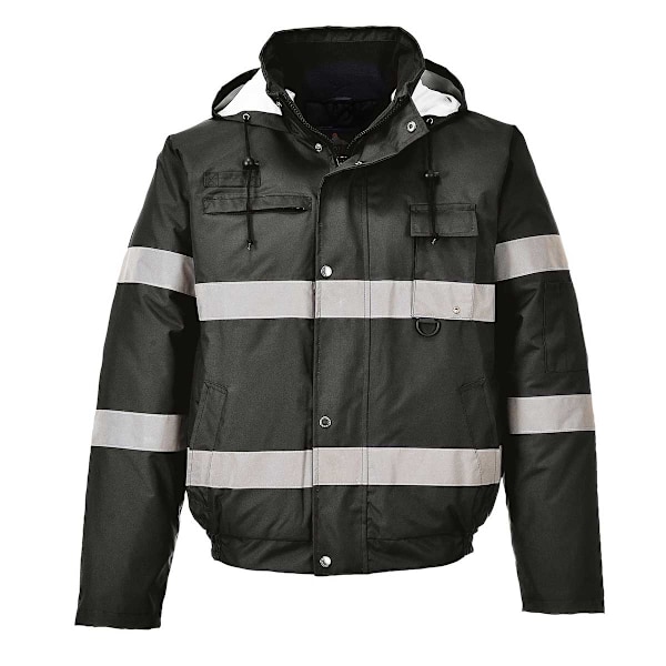 Portwest Iona Lite Reflexivt Bomberjacka för arbete XL Svart Black XL