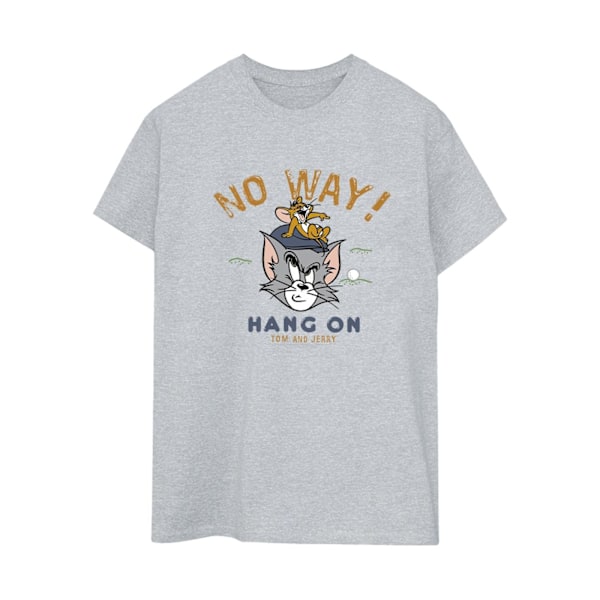 Tom And Jerry Dam/Damer Häng På Golf Bomull Pojkvän T-shirt Sports Grey S