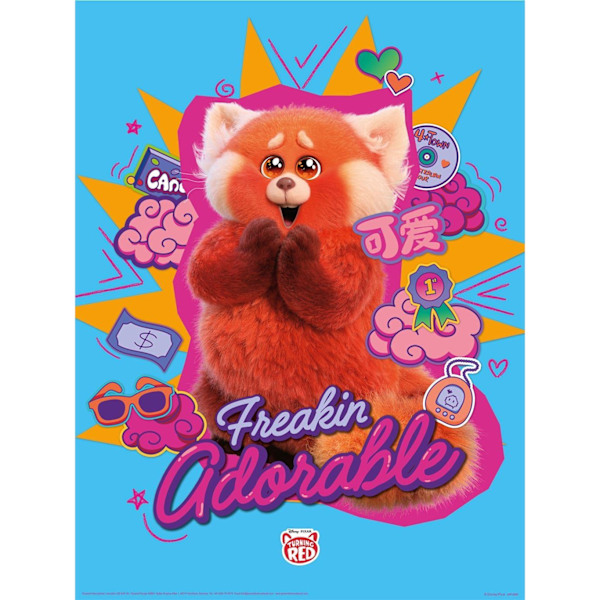 Turning Red Freakin Adorable Print 40cm x 30cm Multifärgad Multicoloured 40cm x 30cm