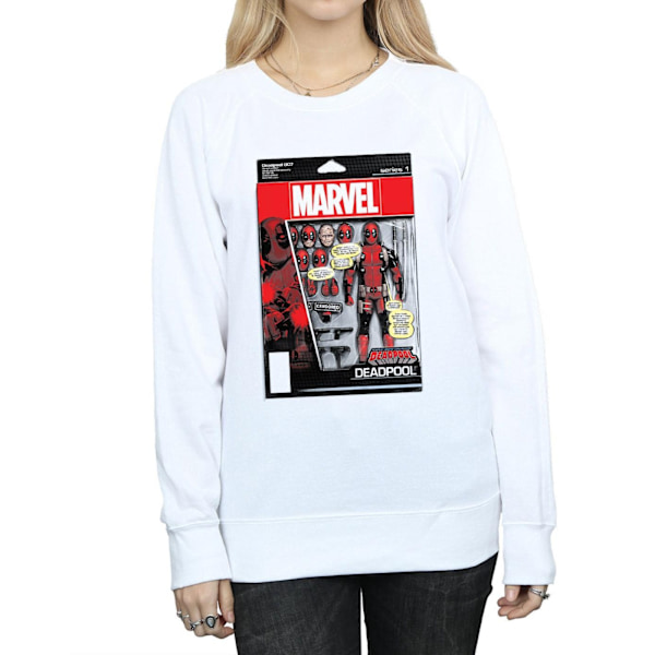 Marvel Dam/Kvinnor Deadpool Action Figur Sweatshirt S Vit White S