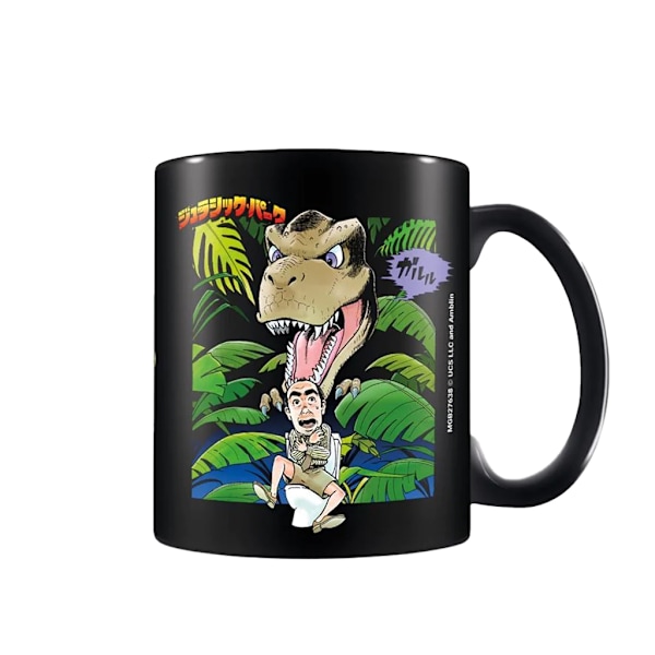 Jurassic Park Caught On The Toilet Anime Mug One Size Svart/Grön Black/Green/Brown One Size