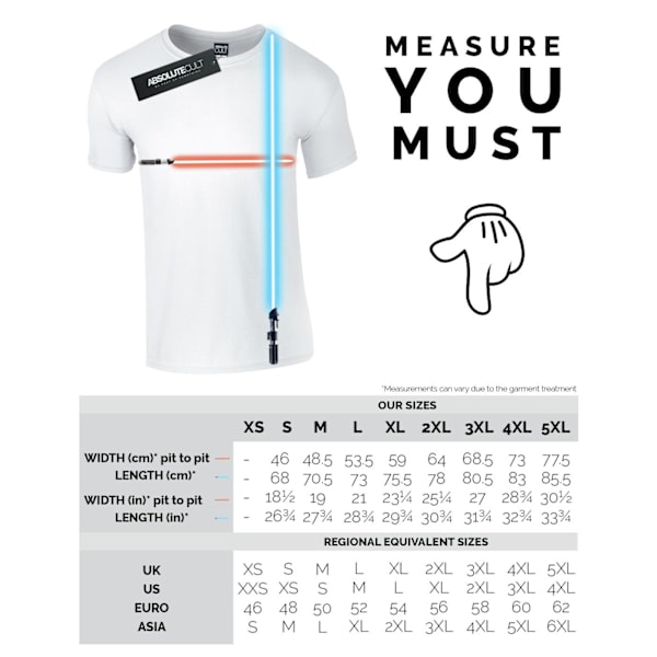 Star Wars Silhouettes Force T-shirt för män, M, svart Black M