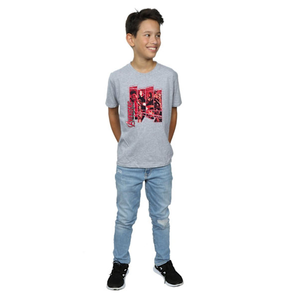 Marvel Boys Avengers Team Collage T-Shirt 9-11 år Sport Grå Sports Grey 9-11 Years