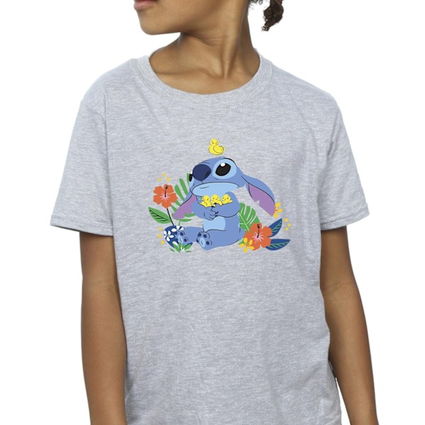 Disney Girls Lilo & Stitch Birds Bomull T-shirt 12-13 År Sports Grey Sports Grey 12-13 Years