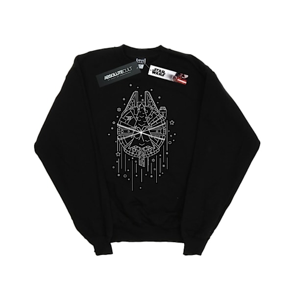 Star Wars Mens Millennium Falcon Julgran Leverans Sweatshirt Black XXL