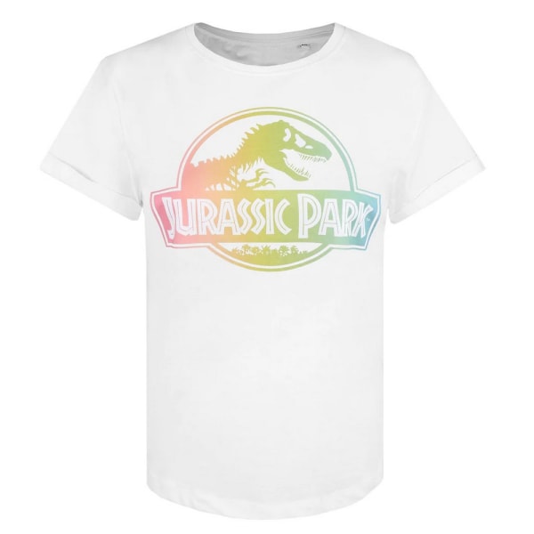 Jurassic Park Dam/Dam Gradient Logotyp T-shirt L Vit White L