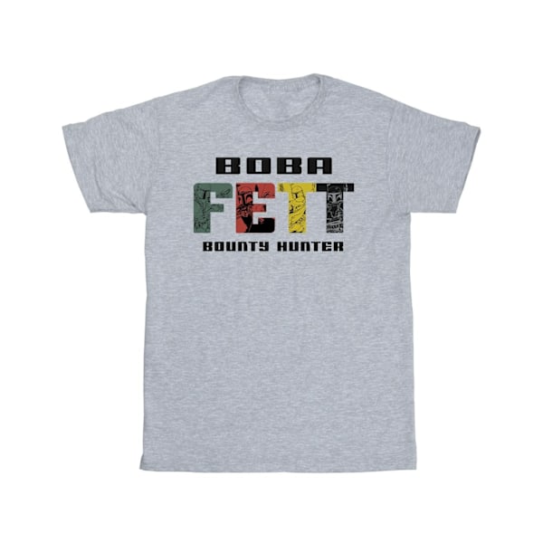 Star Wars Herr Boba Fett Karaktärlogotyp T-shirt M Sports Grey Sports Grey M