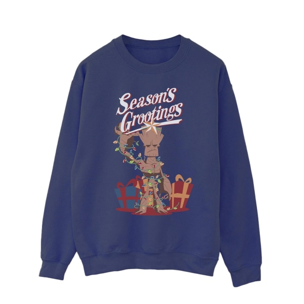 Marvel Mens Marvel Comics Groot Season's Grootings Sweatshirt S Navy Blue S