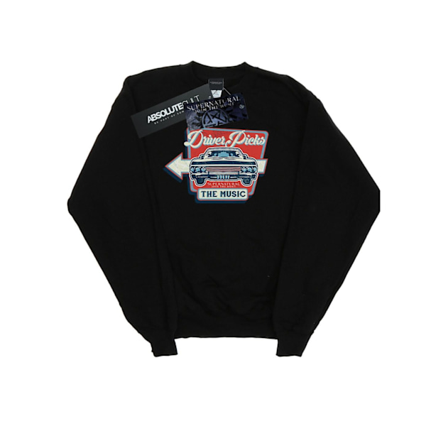 Supernatural Herr Driver Väljer Musiken Sweatshirt 4XL Svart Black 4XL