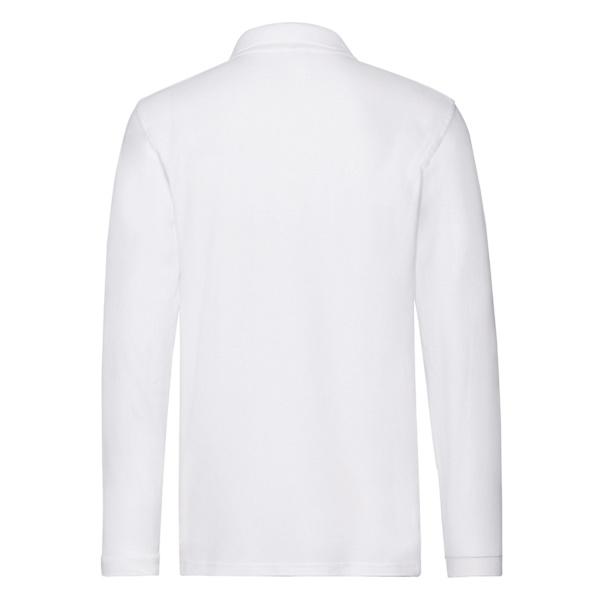 Fruit of the Loom Herr Pique Långärmad Polotröja M W White M