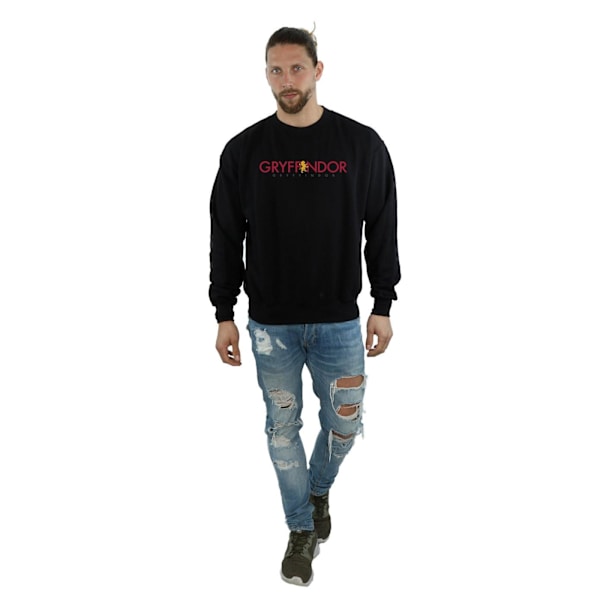 Harry Potter Herr Gryffindor Text Sweatshirt M Svart Black M