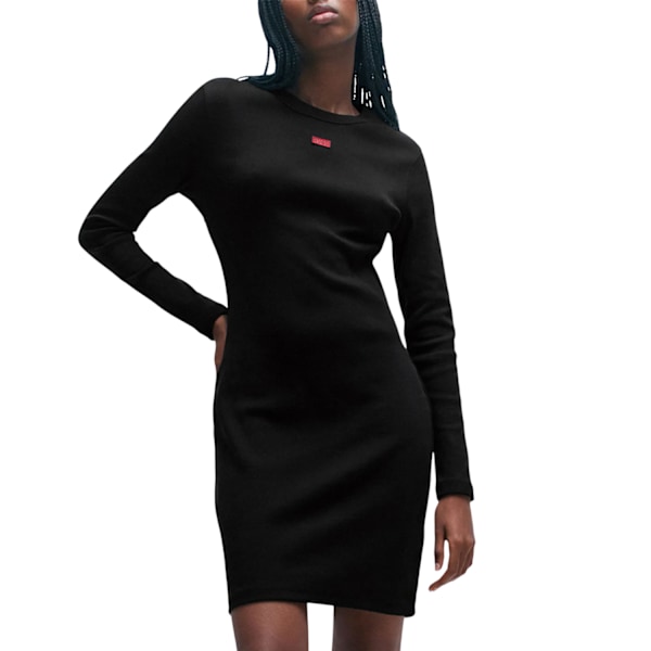 Hugo Dam/Dam Nemalia Bomullsstretch Bodycon Klänning XS Svart Black XS