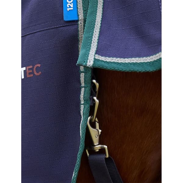 Weatherbeeta Comfitec Plus Dynamic Standard-Neck 100g Hästtäcke Navy/Forest Green 5´ 3