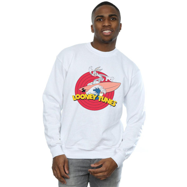 Looney Tunes Herr Bugs Bunny Surfing Sweatshirt M Vit White M