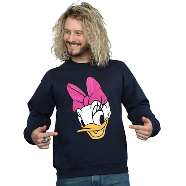 Disney Mens Daisy Duck Head Painted Sweatshirt XL Marinblå Navy Blue XL