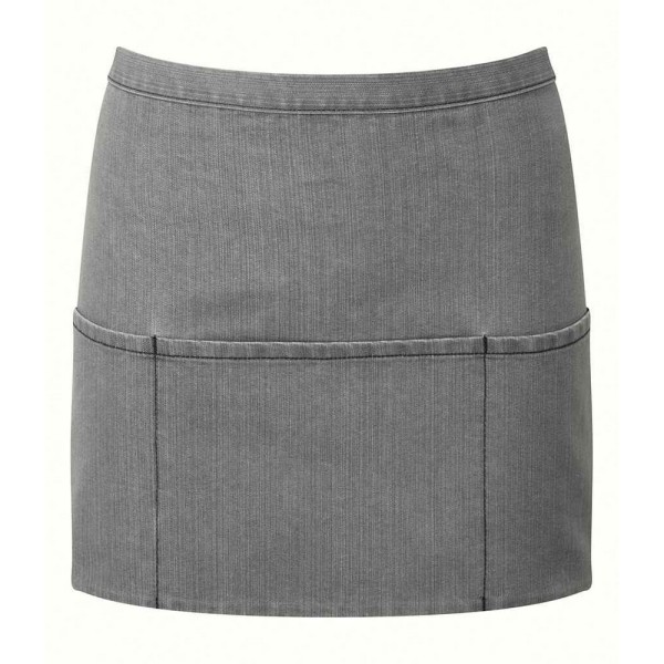 Premier Colours 3-ficksförkläde i grå denim, one size Grey Denim One Size