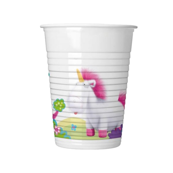 Despicable Me Plast Unicorn Disposable Cup (Pack med 8) One Si White One Size