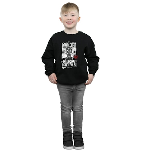 Fantastiska vidunder Boys Wanded And Extremely Dangerous Sweatshirt Black 12-13 Years