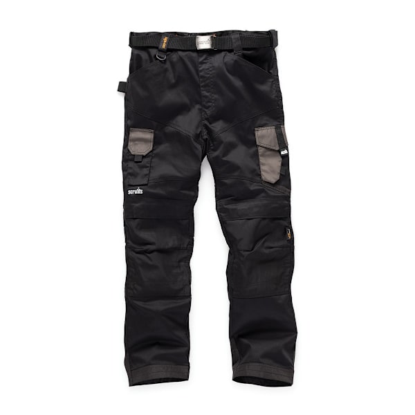 Scruffs Pro Flex arbetsbyxor för män 32L svart Black 32L