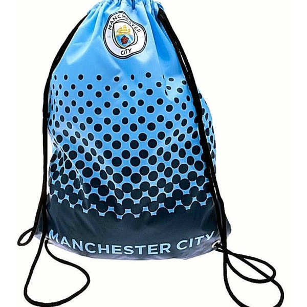 Manchester City FC Official Football Fade Design Gym Bag One Si Light Blue/Navy One Size
