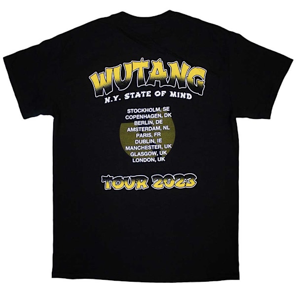 Wu-Tang Clan Unisex Adult Tour ´23 State Of Mind Slant Logo T-S Black L