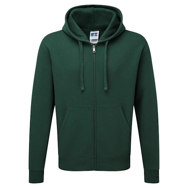 Russell Herr Authentic Full Zip Hooded Sweatshirt / Hoodie M Bo Bottle Green M