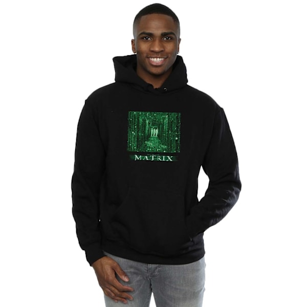 The Matrix Mens Digital Cube Hoodie 4XL Svart Black 4XL
