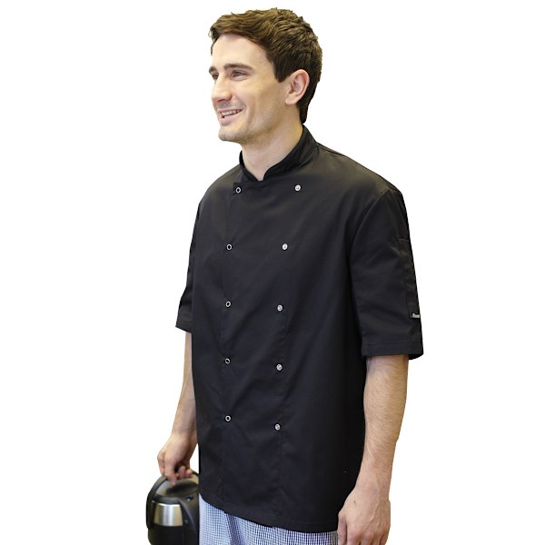 Dennys AFD Kockjacka för Herr / Kockkläder (2-pack) 2XL Svart Black 2XL