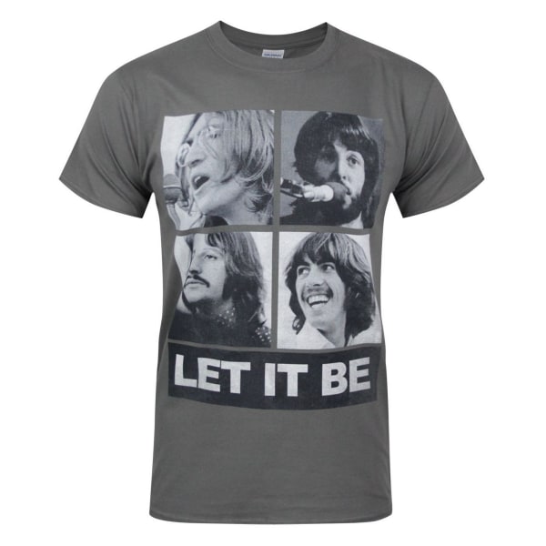 The Beatles Mens Let It Be T-Shirt S Charcoal Charcoal S