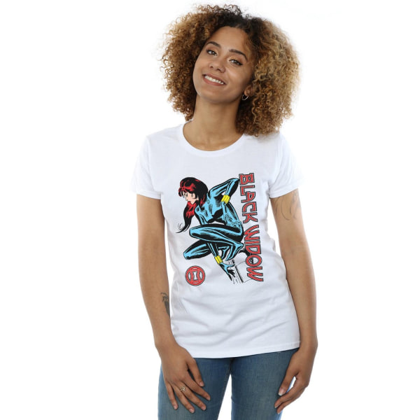Marvel Womens/Ladies Black Widow In Action T-shirt i bomull L Whi White L