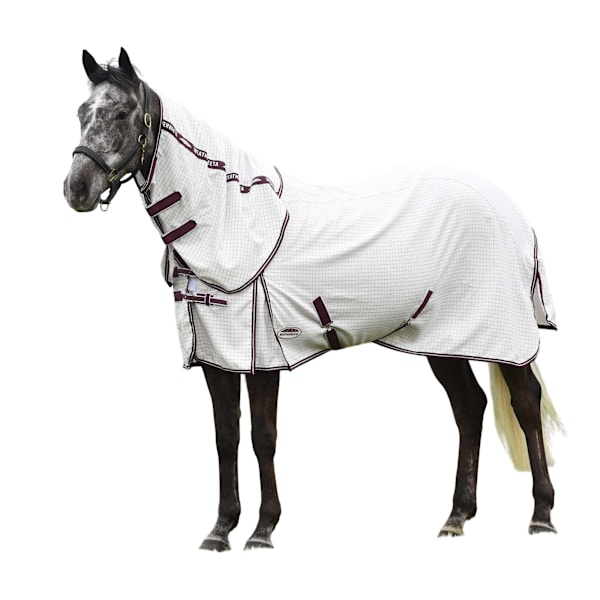 Weatherbeeta Hybrid Seasons Combo Neck Hästflugtäcke 6´ Vit/M White/Maroon 6´