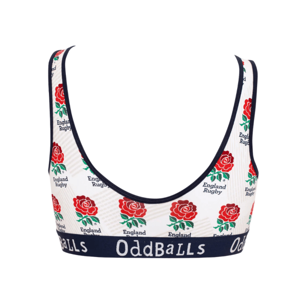 OddBalls Damer/Damer Hemma England Rugby Bralette L Vit/Röd/ White/Red/Blue L