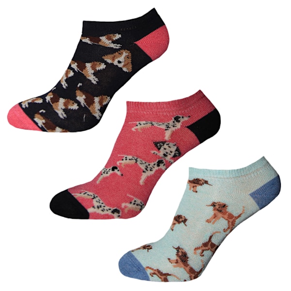 Simply Essentials Dam/Damstrumpor Hundtränare (3-pack) Navy/Pink/Baby Blue UK 4-8